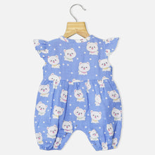 Load image into Gallery viewer, Lavender Cute Puppy Printed Cotton Romper

