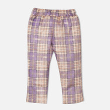 Load image into Gallery viewer, Pink And Purple Golden Checked Trousers
