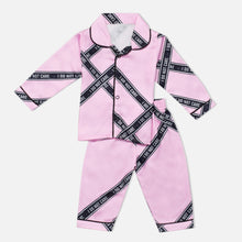 Load image into Gallery viewer, Pink I Dont Care Printed Collar Neck Night Suits
