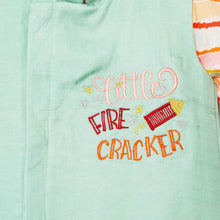 Load image into Gallery viewer, Little Fire Cracker Nehru Jacket With Lehriya Kurta &amp; Pyjama
