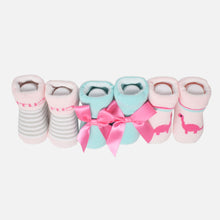 Load image into Gallery viewer, Pink Cute Dino Theme Socks - Pack Of 3
