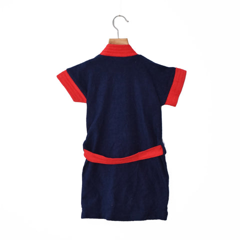 Navy Bath Robes With Patch Pocket