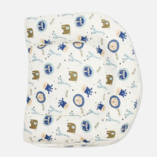 Load image into Gallery viewer, White Cute Safari Printed Baby Mattress With Mosquito Net &amp; Pillow
