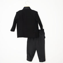 Load image into Gallery viewer, Black Sparkle Waistcoat Set With White Shirt And Pant
