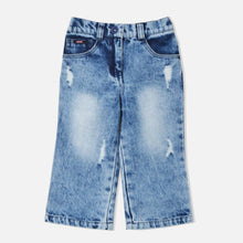 Load image into Gallery viewer, Blue Ripped Straight Fit Jeans
