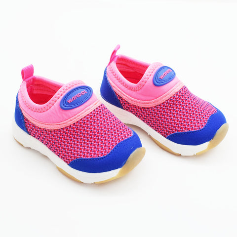 Pink Mesh Slip-On Sneakers