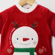 Load image into Gallery viewer, Red Snowman Applique T-Shirt With Bootie Leggings
