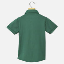 Load image into Gallery viewer, Green Graphic Printed Half Sleeves Shirt
