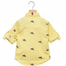 Load image into Gallery viewer, Yellow Bike Printed Full Sleeves Shirt
