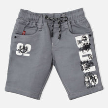 Load image into Gallery viewer, Grey Graphic Printed With Elasticated Waist Shorts
