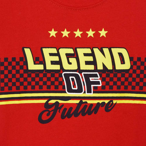 Red Legend Of Future Printed Half Sleeves T-Shirts