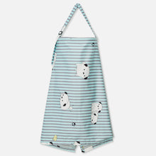 Load image into Gallery viewer, Blue And Grey Striped Printed Multi-Purpose Nursing Cover For Breast Feeding

