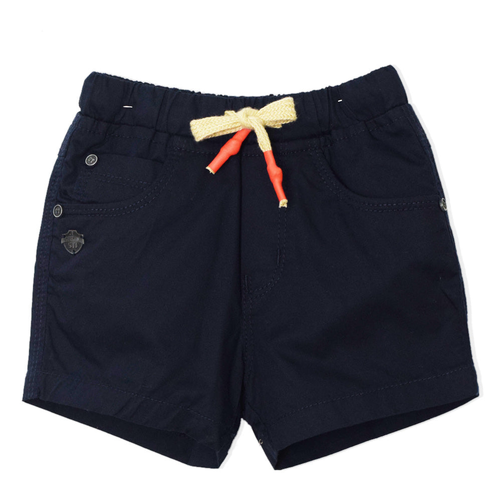Navy Plain Casual Shorts