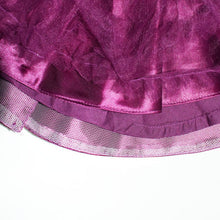 Load image into Gallery viewer, Wine Asymmetrical Neckline Velvet Sequins Party Frock
