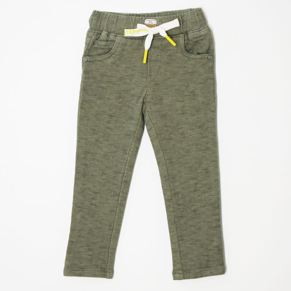 Textured Knit Trousers- Black, Grey & Olive