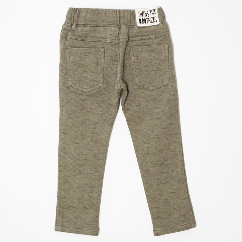 Textured Knit Trousers- Black, Grey & Olive