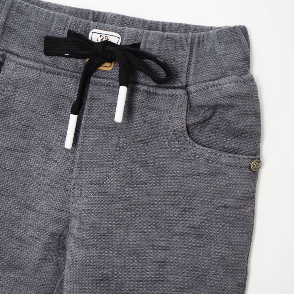 Textured Knit Trousers- Black, Grey & Olive