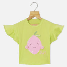 Load image into Gallery viewer, Fruits Theme Cotton Top- Green, Yellow &amp; Lavender
