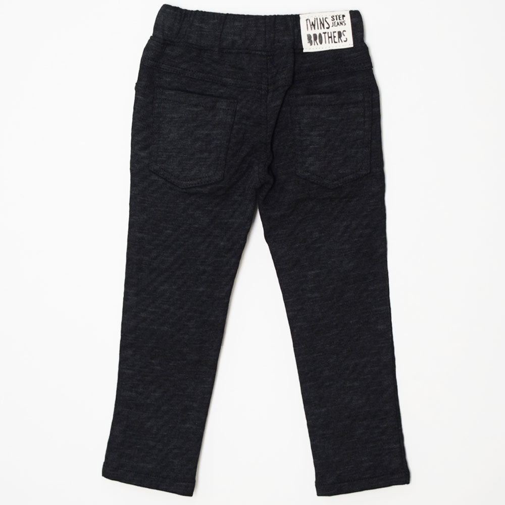Textured Knit Trousers- Black, Grey & Olive