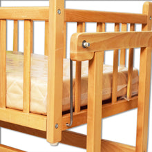 Load image into Gallery viewer, Natural Finish Wooden Cradle For Baby
