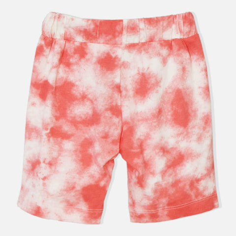 Red Tie Dye Printed Cotton Culottes