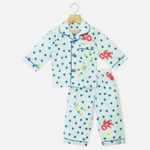 Load image into Gallery viewer, Blue Space Theme Full Sleeves Cotton Nightsuit
