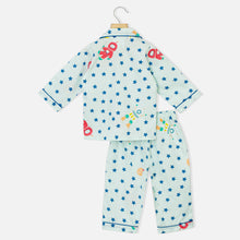 Load image into Gallery viewer, Blue Space Theme Full Sleeves Cotton Nightsuit
