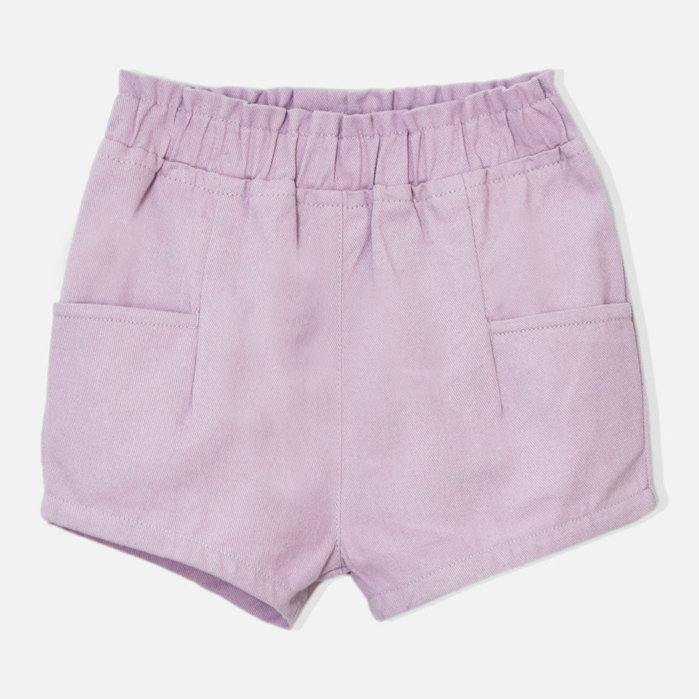 Lavender High Rise Front Pocket Shorts