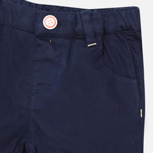 Load image into Gallery viewer, Navy Blue Adjustable Waist Cotton Shorts
