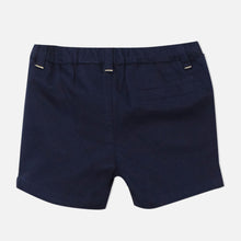 Load image into Gallery viewer, Navy Blue Adjustable Waist Cotton Shorts
