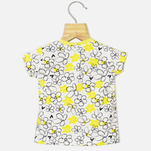 Load image into Gallery viewer, White Cute Floral Printed Short Sleeves Top
