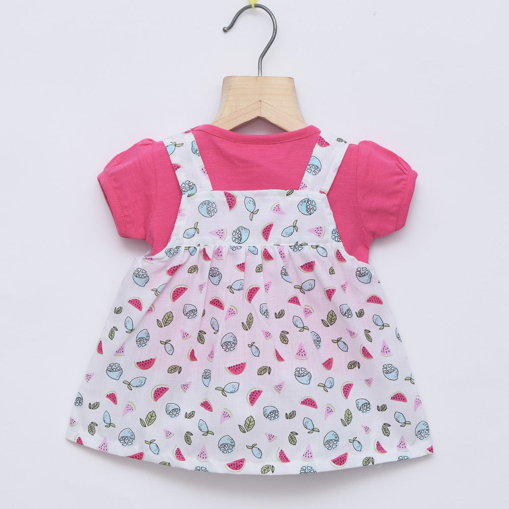 Pink T-shirt With Watermelon frock