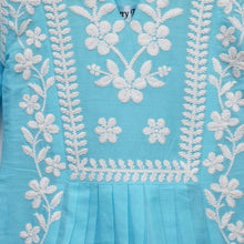 Load image into Gallery viewer, Blue Chikankari Cotton Kurta Set
