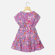 Load image into Gallery viewer, Lavender &amp; Blue Layered Frill Dress
