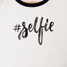 Load image into Gallery viewer, White Selfie Printed Dolman Sleeves Top
