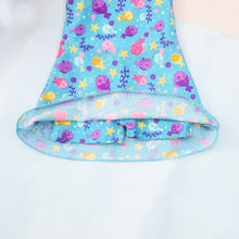 Load image into Gallery viewer, Blue Polka Dots &amp; Fish Theme Sleeveless Swimsuit
