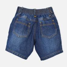 Load image into Gallery viewer, Light &amp; Dark Denim Shorts With Pouch Keychain
