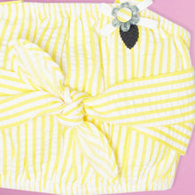 Load image into Gallery viewer, Yellow Striped Skirt And Top With Hat
