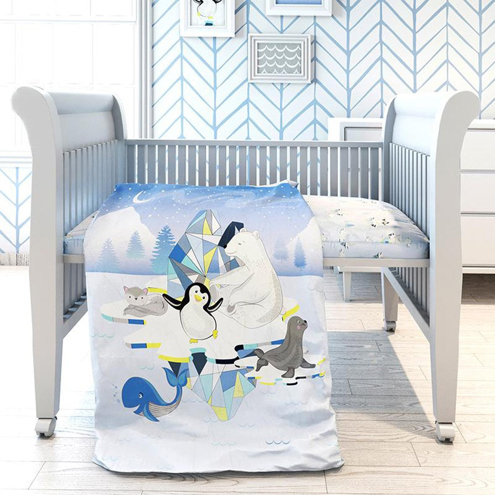 Blue Arctic Organic Toddler Comforter
