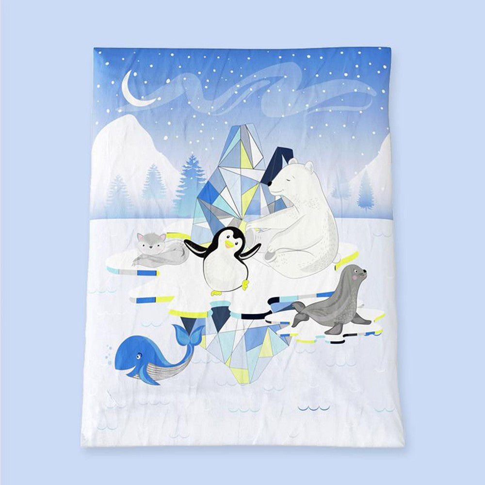 Blue Arctic Organic Baby Comforter