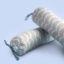 Load image into Gallery viewer, Grey Wavy Striped Set of 2 Bolsters
