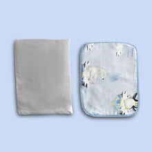 Load image into Gallery viewer, Blue Arctic Organic Rai Pillow
