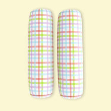 Load image into Gallery viewer, Multi-Color Plaid Checked Set of 2 Bolsters
