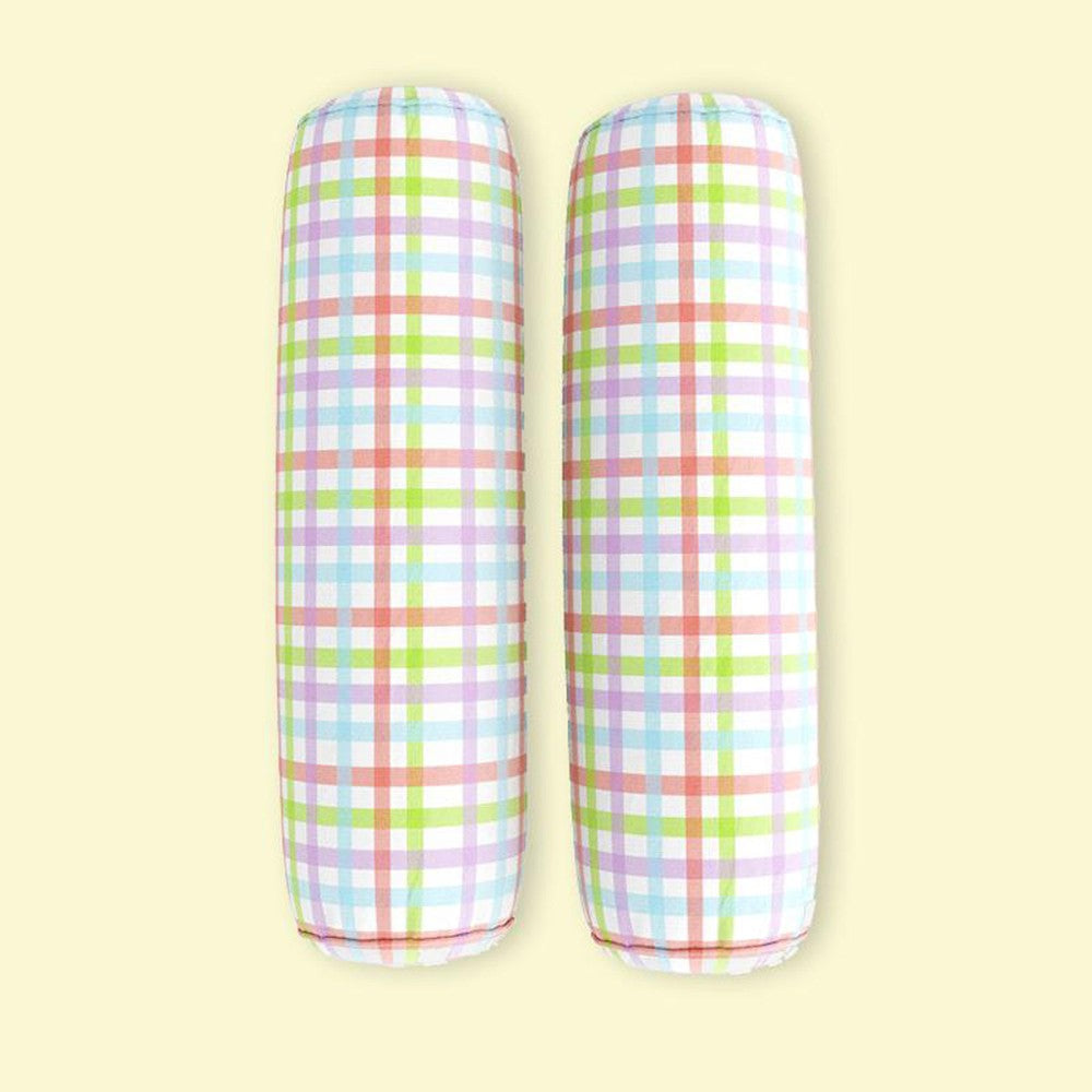 Multi-Color Plaid Checked Set of 2 Bolsters