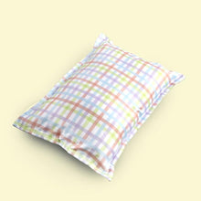 Load image into Gallery viewer, Multi-Color Plaid Checked Organic Rectangle Pillow
