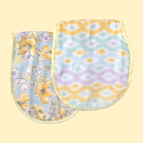 Multi-Color Delilah Bamboo Muslin Burp Cloths - Pack of 2