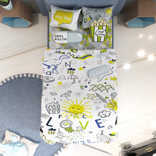 Load image into Gallery viewer, Green Doodle Land Kids Single &amp; Double Comforter

