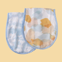 Load image into Gallery viewer, Multi-Color Shibori Bamboo Muslin Burp Cloths - Pack of 2
