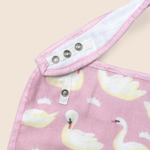 Load image into Gallery viewer, Pink Heart Of Gold Bamboo Muslin Bibs- Pack of 3

