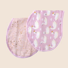 Load image into Gallery viewer, Pink Heart Of Gold Bamboo Muslin Burp Cloths - Pack of 2
